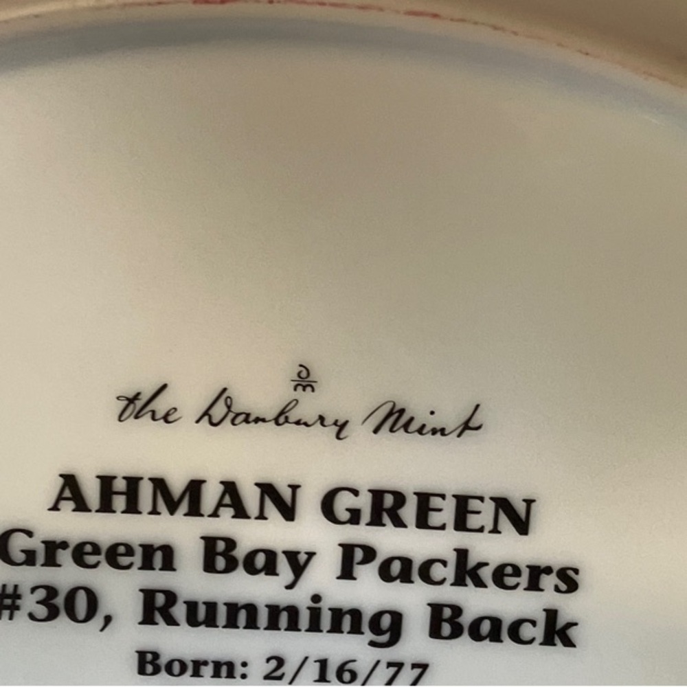 Danbury Mint Green Bay Packers Collector's Plate - Green and Yellow - Picture 2 of 5